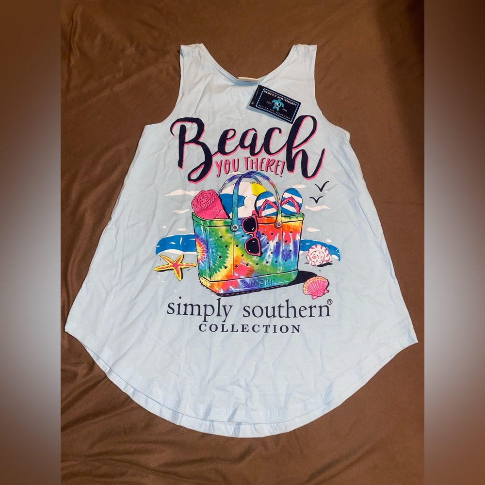 SIMPLY SOUTHERN COLLECTION “BEACH YOU THERE” TANK